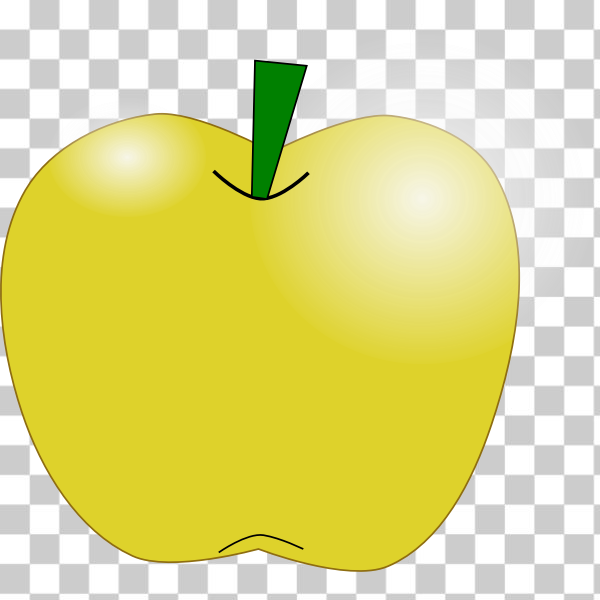 apple,cartoon,fruit,openclipart,simple,svg,yellow,remix+235660,freesvgorg