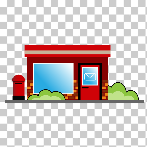 building,buildings,Mail,post,post office,svg,town,freesvgorg