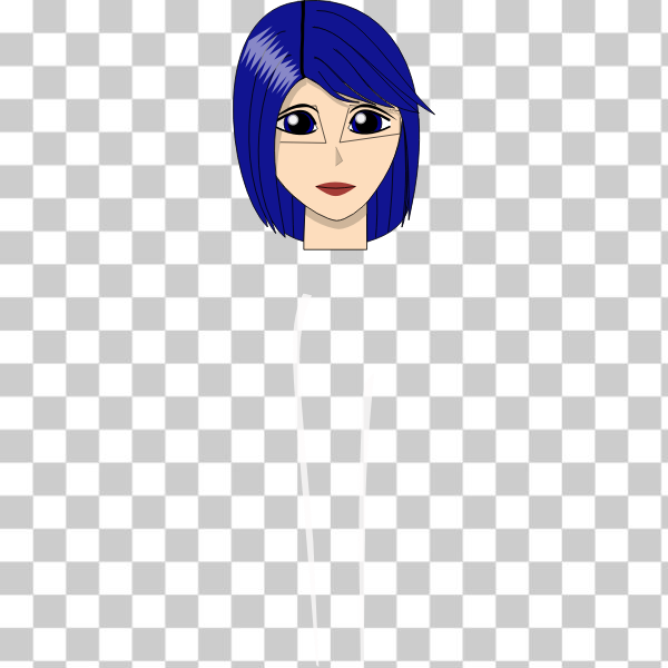 blue,cartoon,face,girl,hair,people,woman,Fictional character,svg,freesvgorg