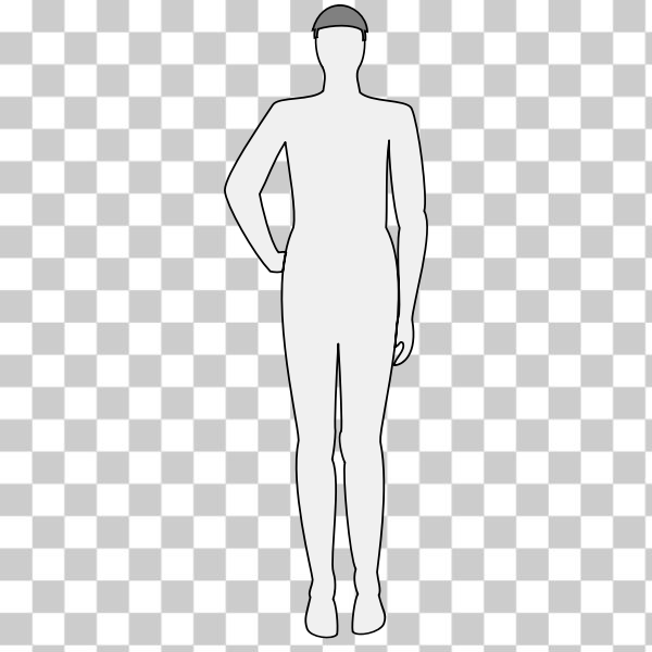 Free: SVG Human body silhouette vectpr 