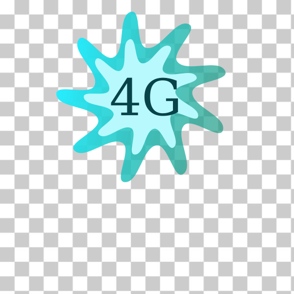 aqua,button,Logo,turquoise,4G,svg,freesvgorg
