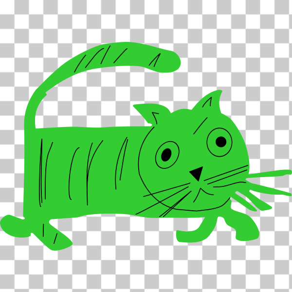 cat,green,Weird,svg,freesvgorg