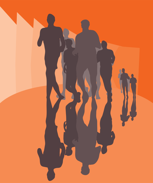 exercise,marathon,orange,people,run,running,silhouette,svg,freesvgorg