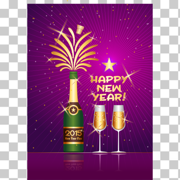 2015,champagne,drink,fireworks,flute,greetings,holiday,illustration,Graphic design,new year,new years day,Neon sign,Liqueur,New year&#039;s eve,Champagne Bottle,Champagne glass,New Year Wish,svg,freesvgorg