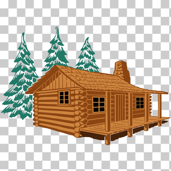 building,colored,cottage,home,house,hut,illustration,roof,shed,tree,tree rings,Log cabin,Log cabin vector for plotters and vinyl cutters,cabin for Hebrews 3:4 artwork,cabin in pines,posterized cabin,svg,freesvgorg