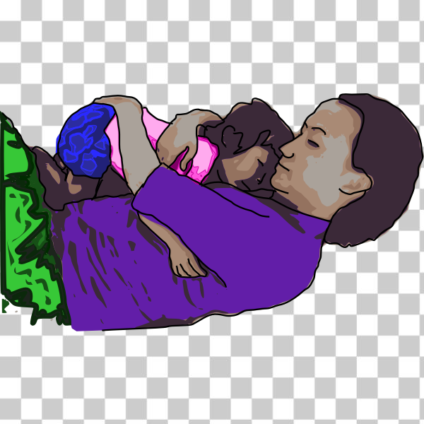 cartoon,child,clip-art,daughter,graphics,illustration,interaction,love,mama,mother,nap,purple,sleep,violet,Fictional character,mother&#039;s day,mothers day,æ¯Â,svg,freesvgorg