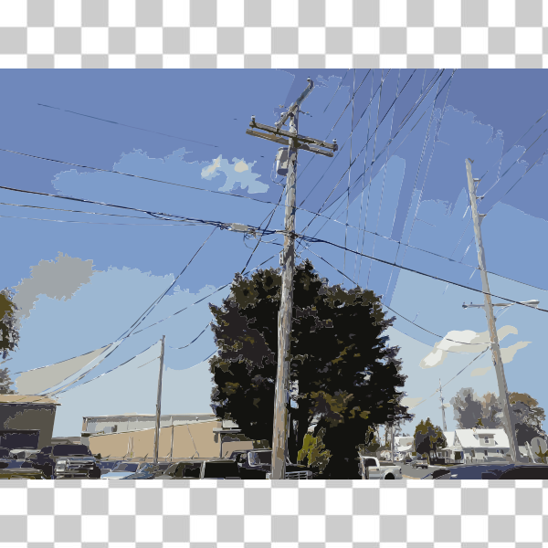 city,electricity,infrastructure,pole,power,sky,technology,tree,utility,Electronic device,Electrical supply,Overhead power line,Public utility,Transmission tower,filter autotrace,EdR,svg,freesvgorg
