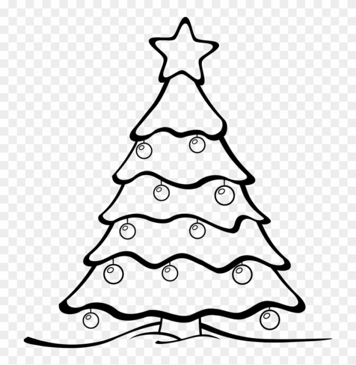 Christmas Tree Graphic Black White New Year Decor Isolated Sketch  Illustration Vector Stock Illustration - Download Image Now - iStock