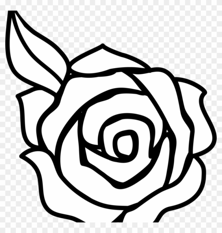 simple flower drawing black and white