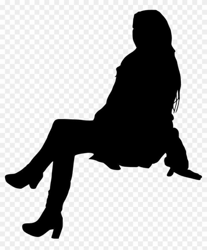 sitting girl silhouette