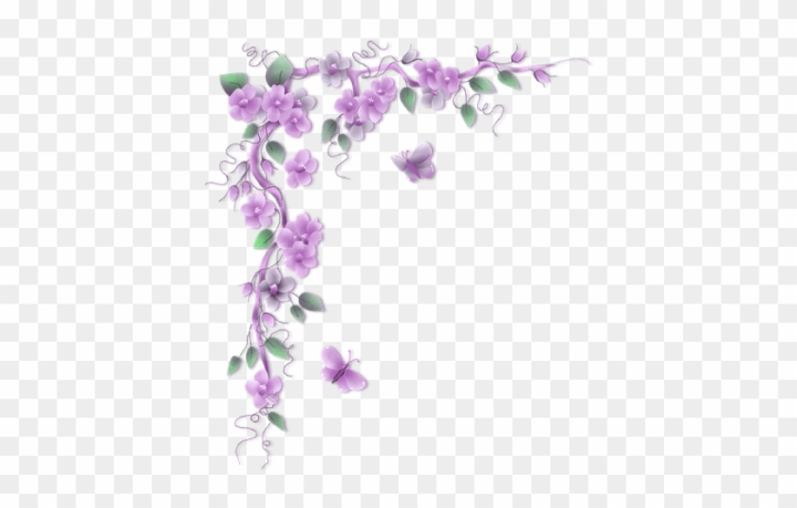 purple flower border