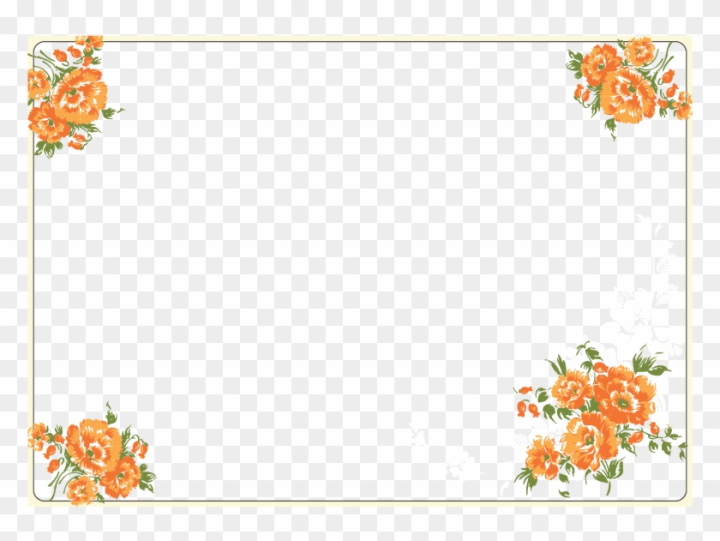 orange flower border
