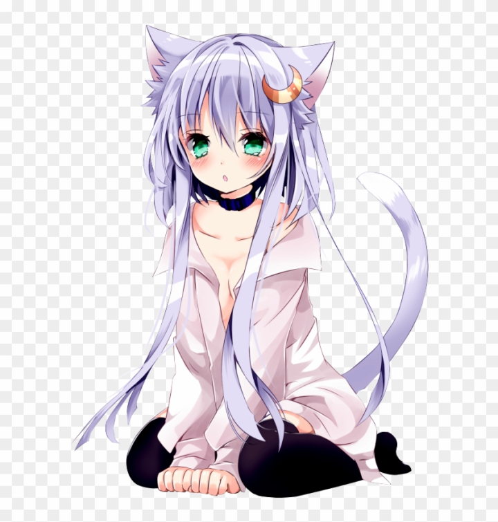 Anime Neko Cat Girl I Waifu Pastel Kawaii Anime Gi' Sticker | Spreadshirt
