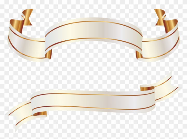 Golden Ribbon Bookmark Isolated on White Stock Image - Image of