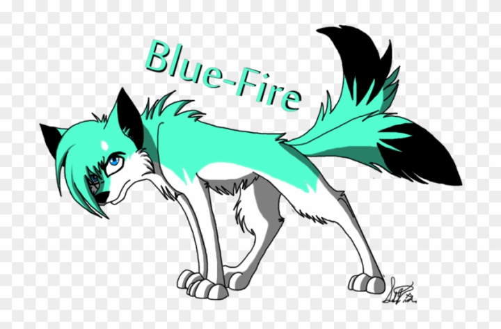 Free: Kiba Wolfs Rain Wiki Fandom Powered By Wikia - Blue Fire Wolf -  