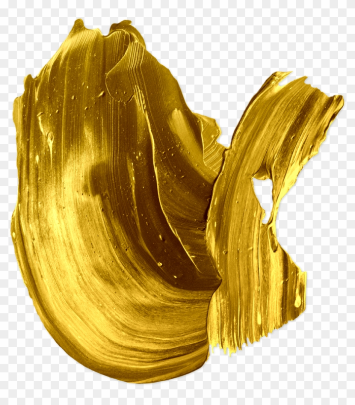 Gold Brush Stroke PNG Transparent Images Free Download