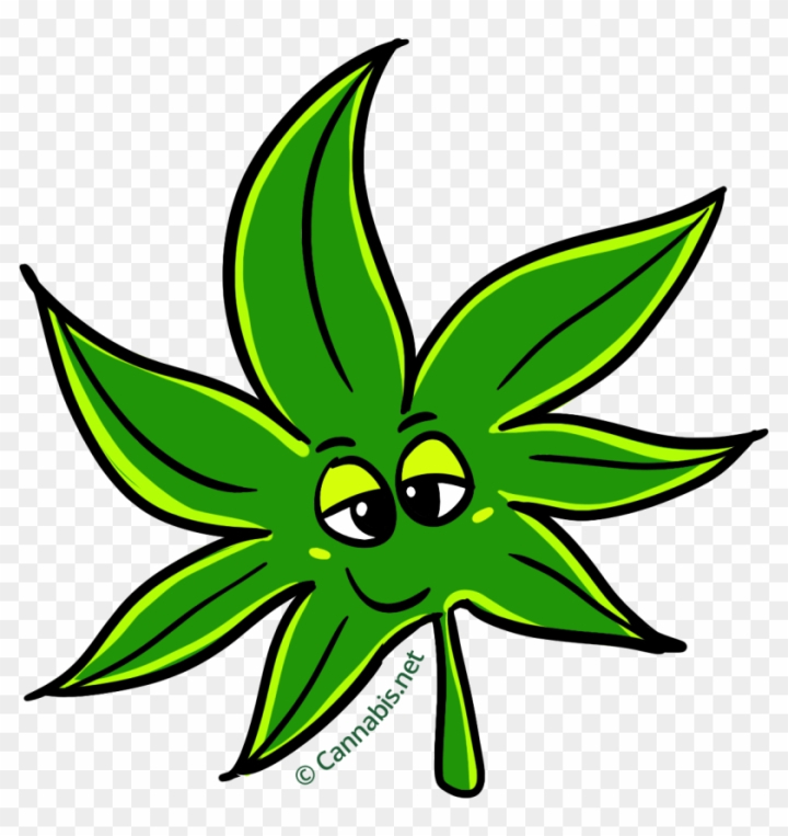 Free: Relaxed Transparent Background - Marijuana Leaf Cartoon Png 