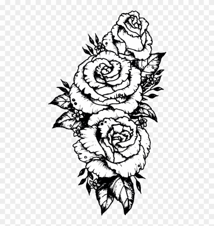 Black and Grey Roses Bouquet Tattoo Design – Tattoos Wizard Designs