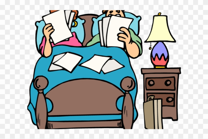 Free: Cartoon Clipart Hospital - Cartoon Two People In Bed 