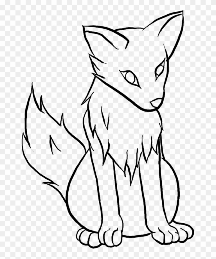 cute wolf drawing