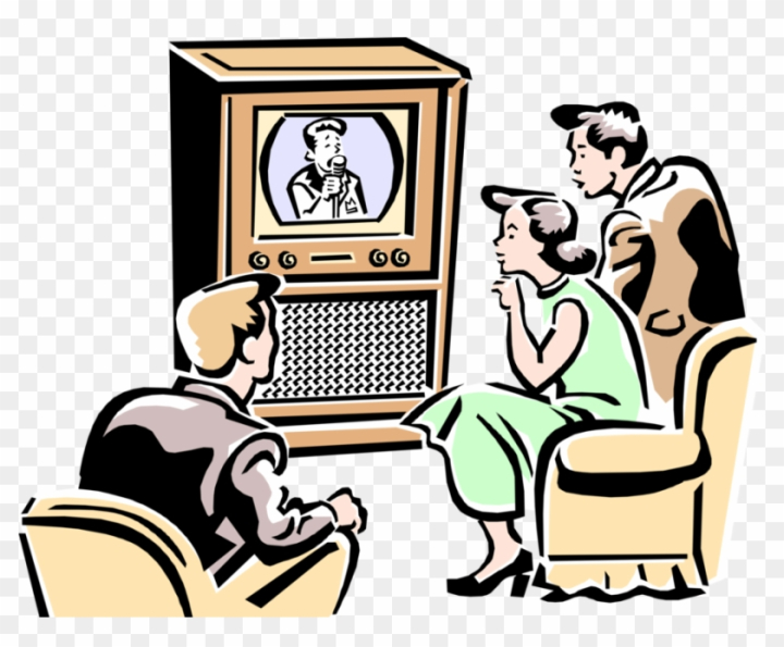 Vector Library Clipart Watching Tv - Transparent Tv Clipart - Png Download  - Large Size Png Image - PikPng