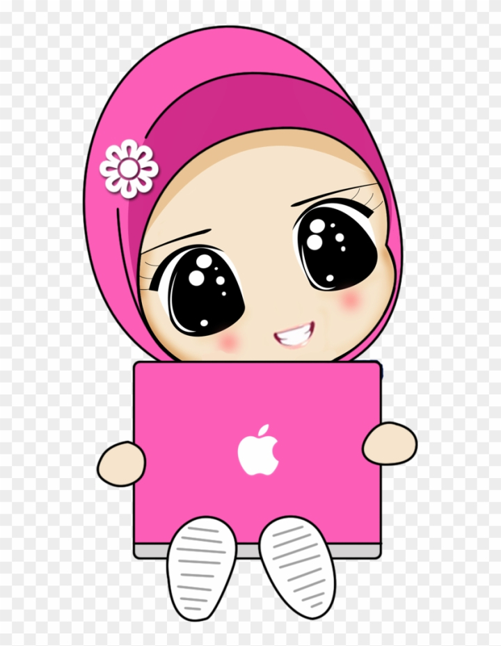 Free: Kartun Muslimah Apple Macbook Transparent Png - Gambar Kartun  Muslimah Cute 