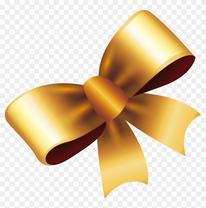 Gold bow gift ribbon corner diagonal isolated Stock Photo by  ©david_franklin 310569554