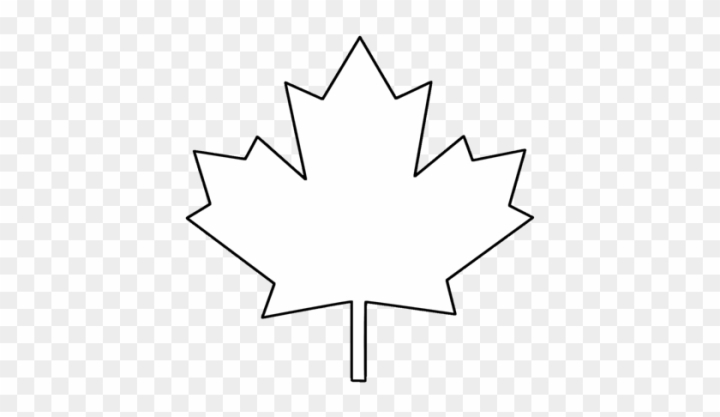 maple leaf clipart black and white