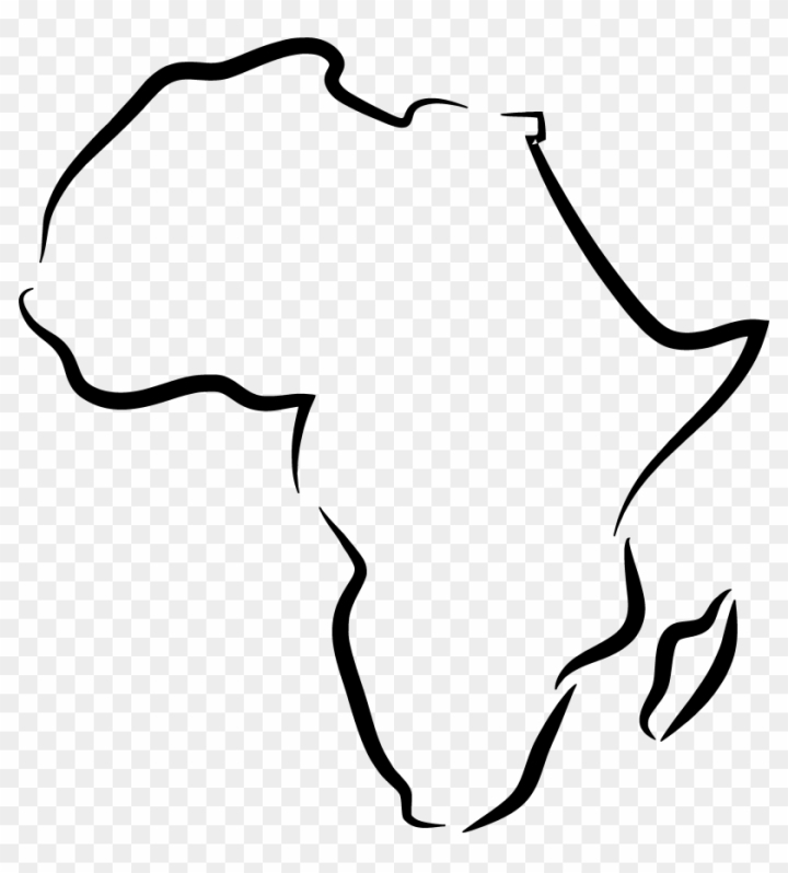 Free: Earth Clipart Black And White Africa - Africa Outline Tattoo Design - nohat.cc