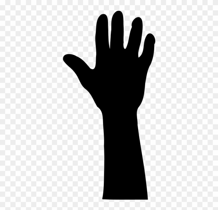 Free: Free Raised Hand In Silhouette - Raising Hand Vector Png 