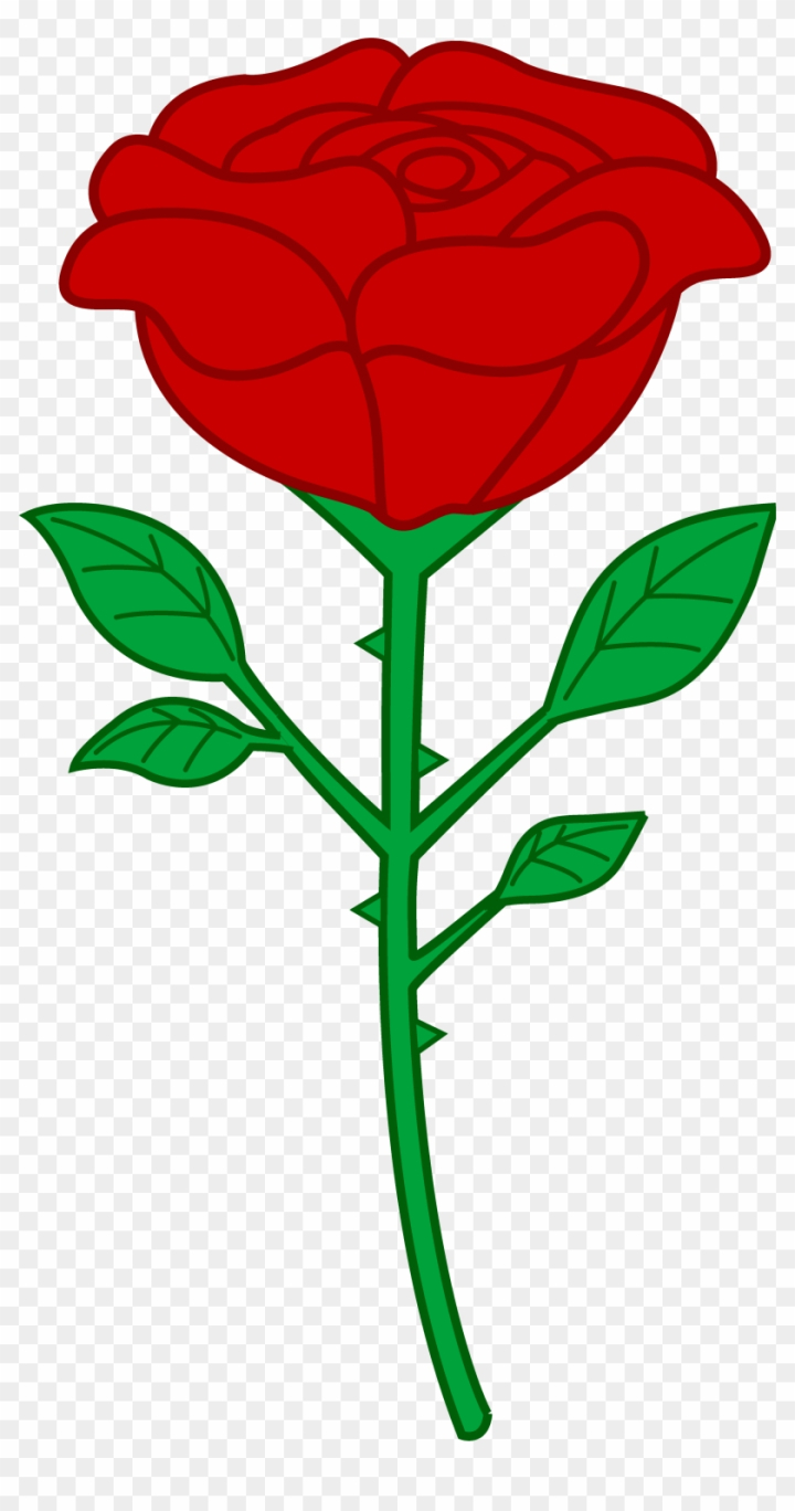 Free: Petal Clipart Rose Stem - Cartoon Rose 