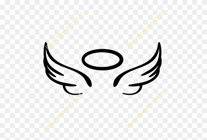 easy angel wings drawing