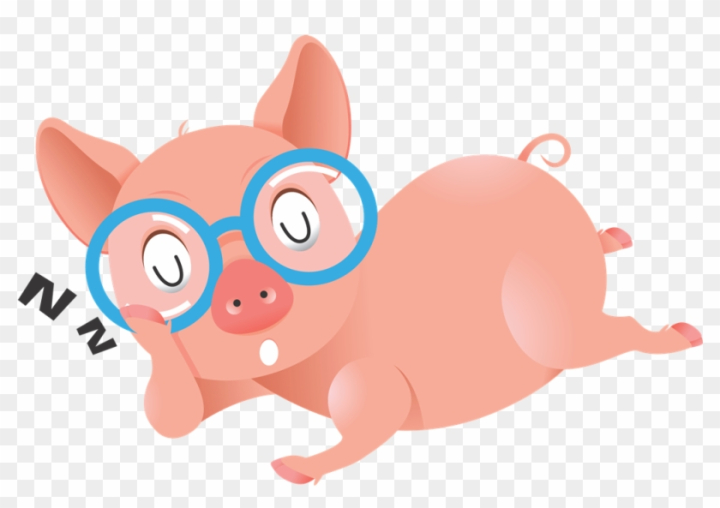pig wearing glasses