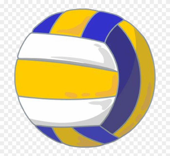 Vector Single Cartoon Yellow Ball For Water Polo Royalty Free SVG