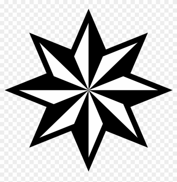 Free: Black Star Clipart - 8 Pointed Star Vector - nohat.cc