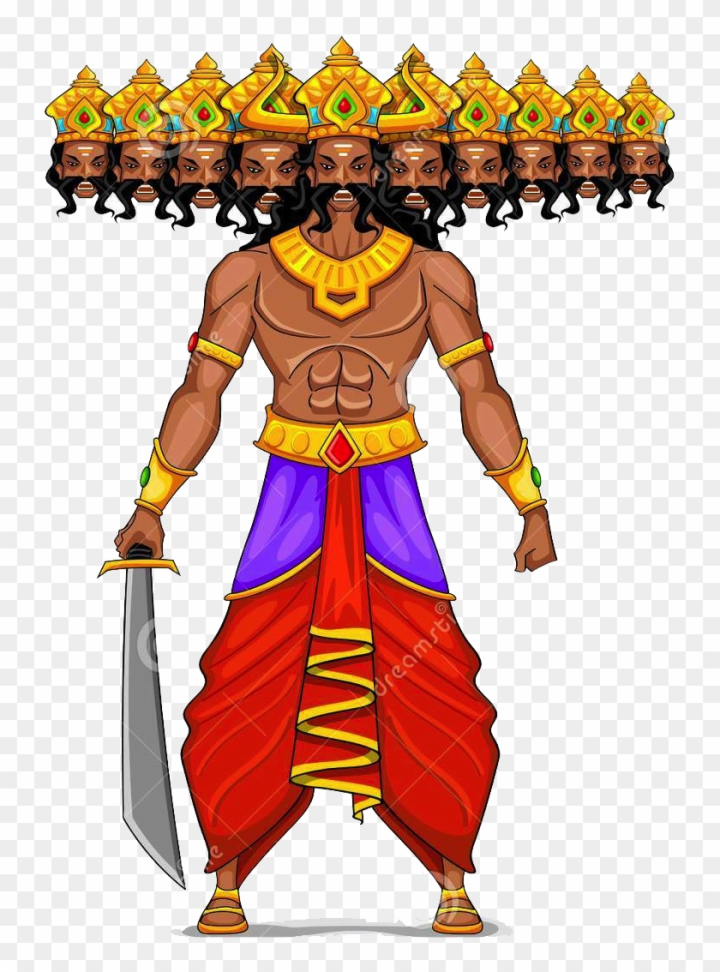 Dussehra ram ravan fight vector posters for the wall • posters drawing,  face, card | myloview.com