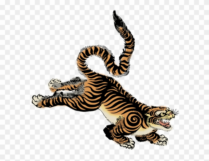 Clip arte do tigre e significado de tigre em katakana japonesa