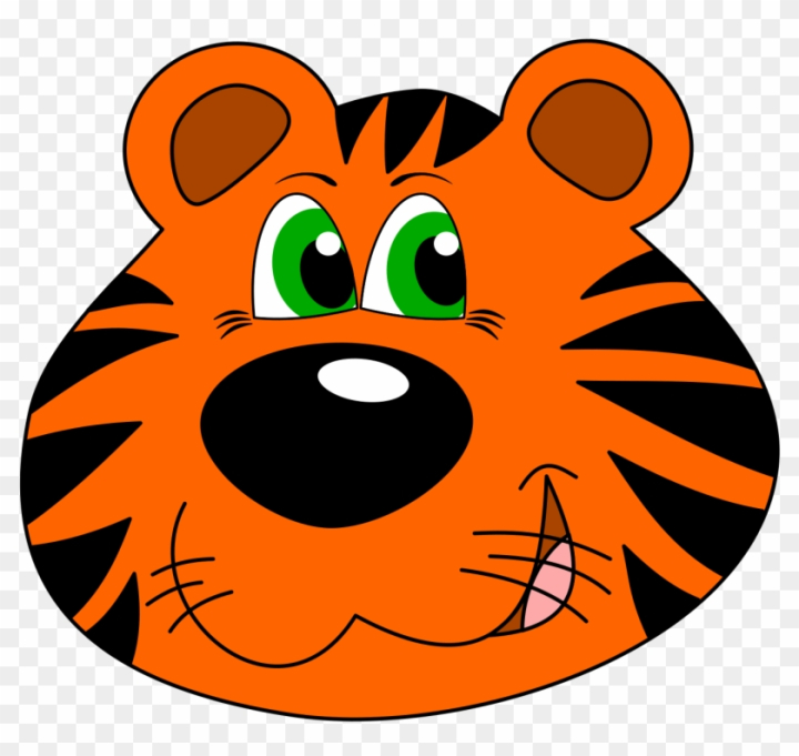cute tiger face clip art