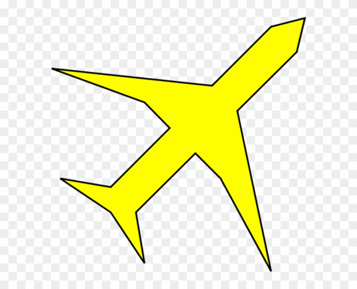 Free: Airplane Clipart Yellow Airplane - Yellow Plane Clip Art 