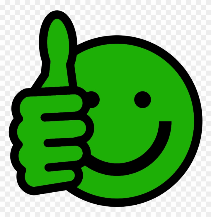 smiley face with thumbs up