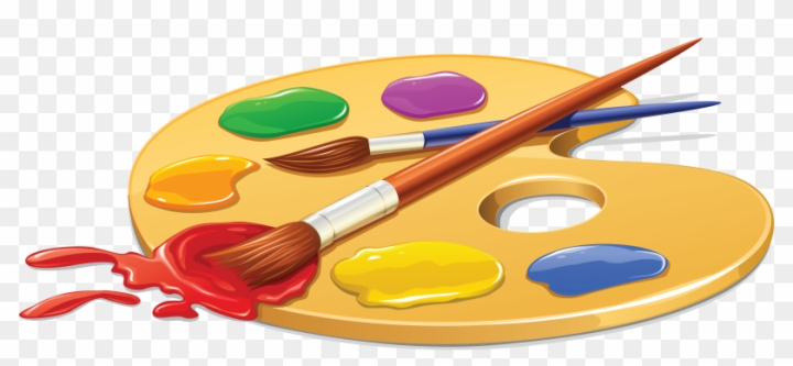 Free: Palette Painting Brush Clip Art - Art Brushes And Paint
