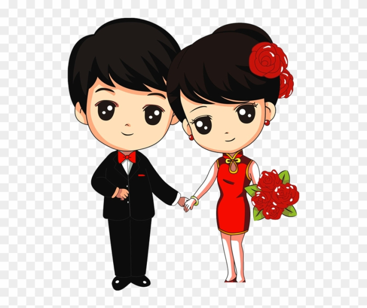 Free: Marriage Song Cartoon Download - Love Couple Cartoon Png 