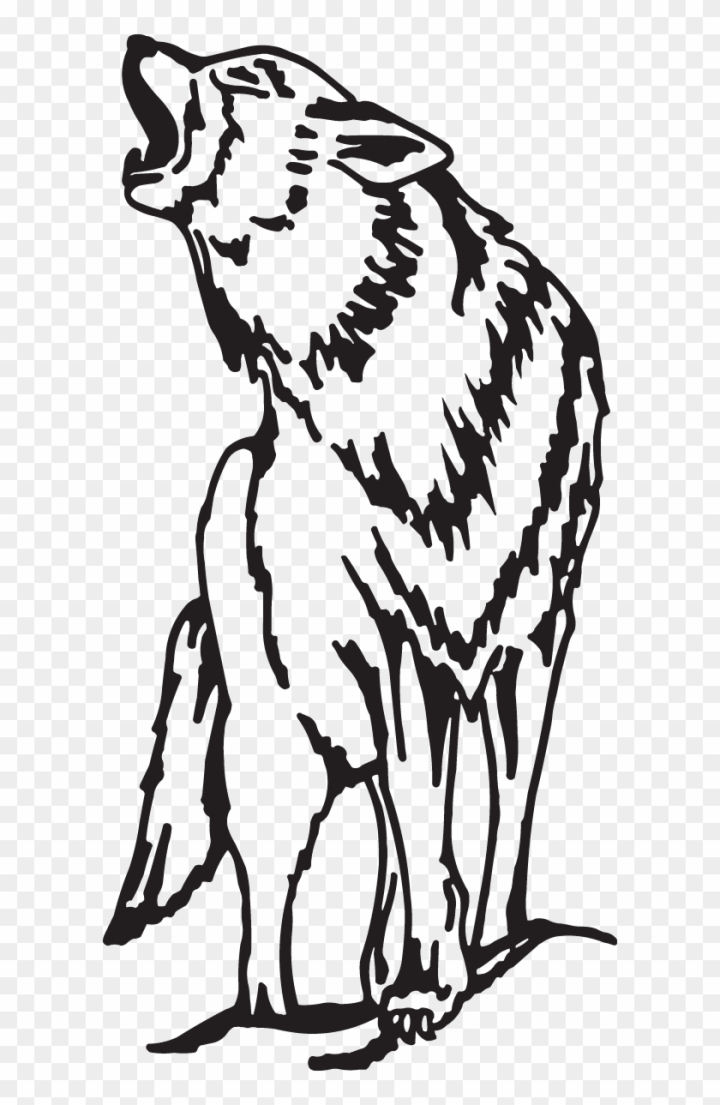 Howling wolf vintage vector illustration Howling wolf vintage vector  illustration on white background  CanStock
