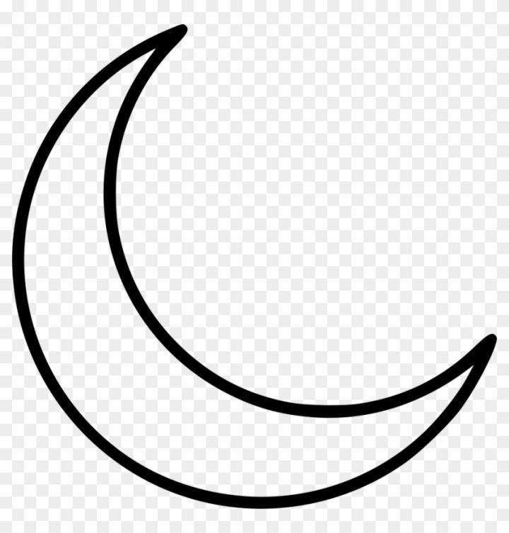 Crescent, moon, outline, rounded, shapes, signs, symbols icon - Download on  Iconfinder