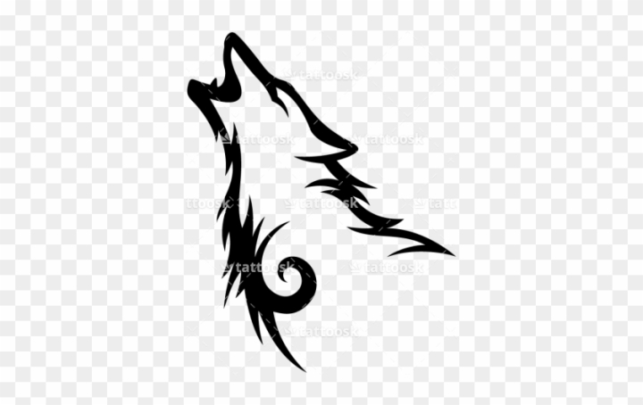 simple howling wolf tattoos