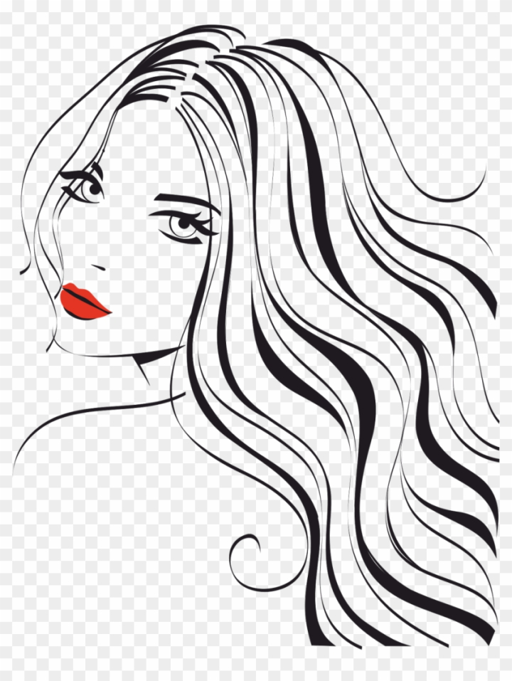 Free: Woman Beauty Parlour Clip Art - Girl Long Hair Logo 
