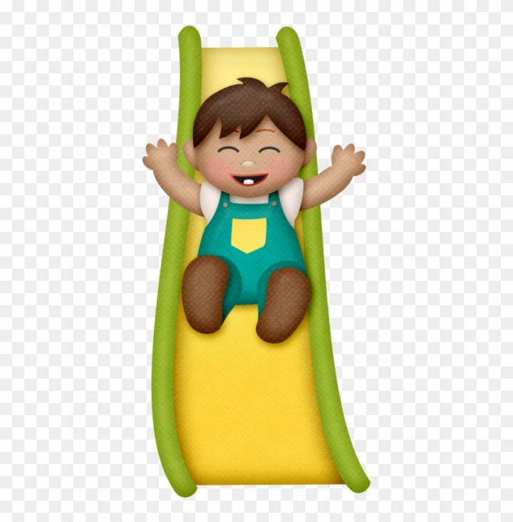Girl on a Slide Clip Art - Girl on a Slide Image