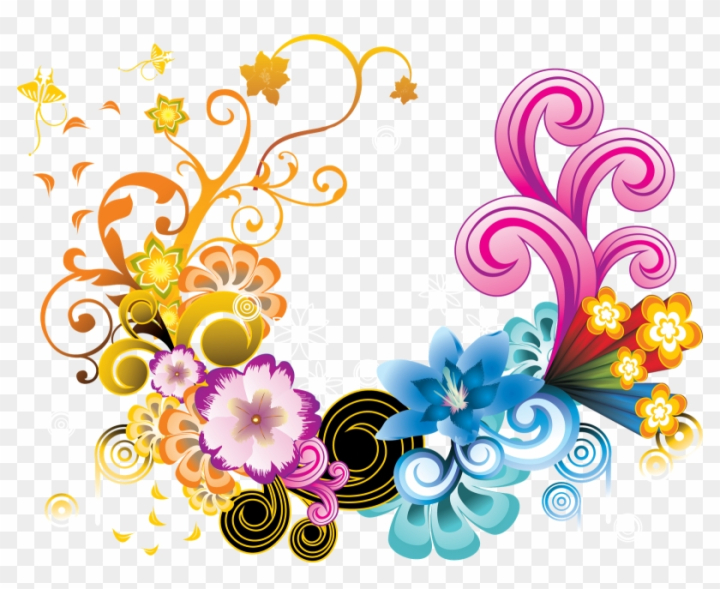 Colorful Flower Spiral Background Stock Vector