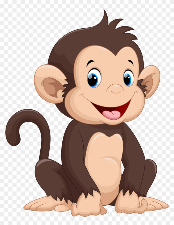 Free: Monkey Cartoon Drawing Illustration - Cute Monkey Cartoon 