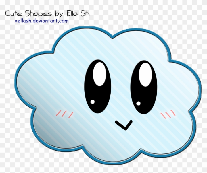 Kawaii Cloud Character. Simple Drawing with Cute Rain Cloud and Text You  Reign Stock Vector - Illustration of face, cute: 219830608